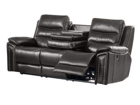 Jetson Reclining Sofa – Leather Air Code # G12 Grey