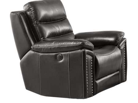 Jetson Power Reclining Chair – Leather Air Code # G12 Grey