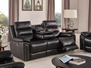 Jetson Reclining Sofa – Leather Air Code # G12 Grey