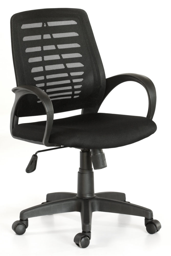 Mid Back Office Chair – Black