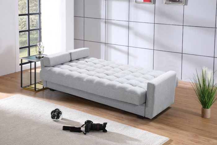 Sara Sofa Bed Convertible 3.in.1 ( Sofa, Bed, Couch & Storage ) – Grey