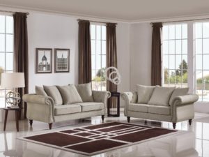 Tessa Designer Three Seater Sofa – Fabric Code # K06 Sand