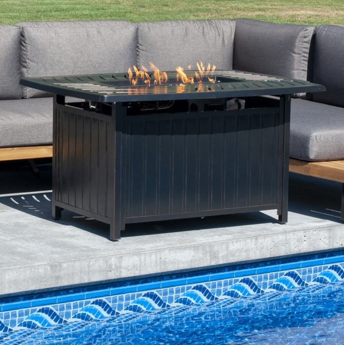 Paramount Dylan Aluminum Fire Table, Rectangle