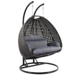 Luxury double wicker swing chair