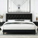 Paris – Black Leather Bed Frame