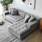 Sydney Sectional Couch/Sofa with Left or Right Chaise – Light Grey