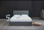 Havannah – Grey Linen Fabric Hydraulic Lift Storage Bed Frame